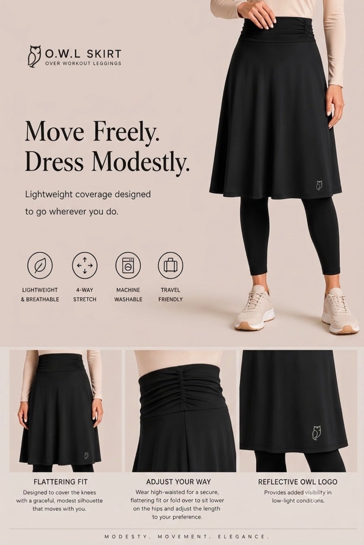 OWL Skirt — Made to Wear Over Your Leggings